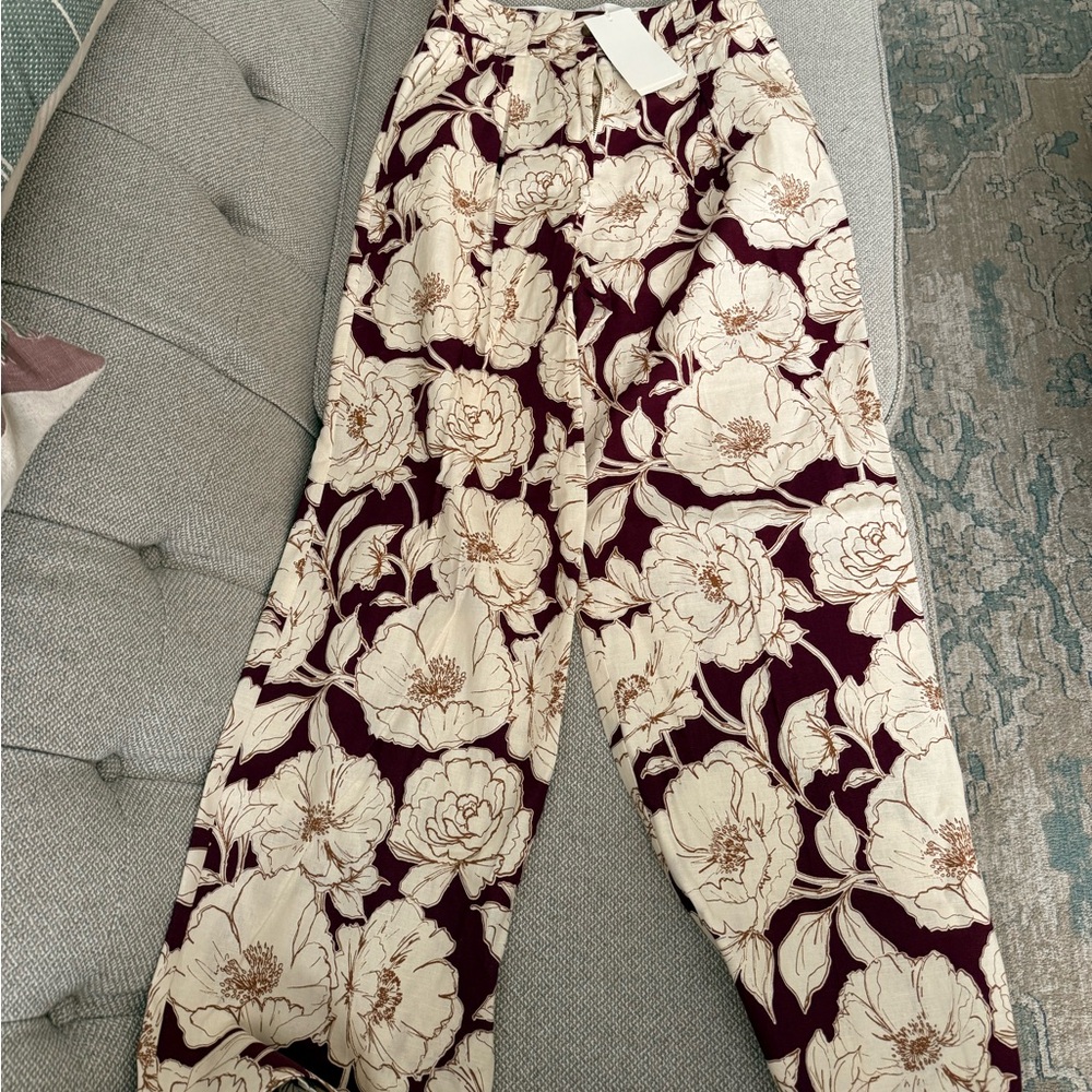Sezane Théophile Trousers Dolce Vita Prune - Size 40